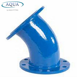 ISO2531 Ductile Iron Pipe Fitting Double Flange 45  Degree Elbow Bend for Water Pipe