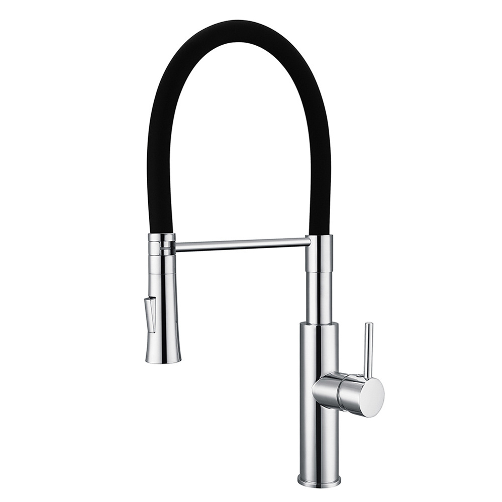 Hot Cold Water Taps Black Pull Out Kitchen Faucets