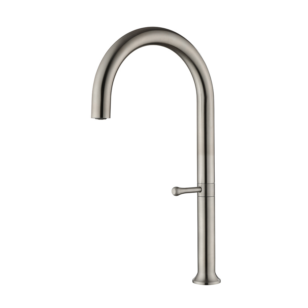 Gun Metal Finished Brass Single Hole Deck Mounted Single Handle Hot Cold Water Tap Kitchen Sink Faucet