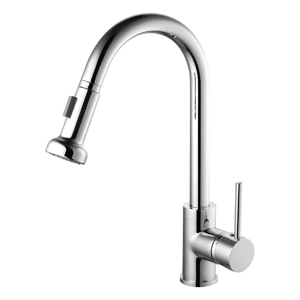 Lead Free Brass Brush Nickel Finished UPC Kitchen Sink Faucet Design