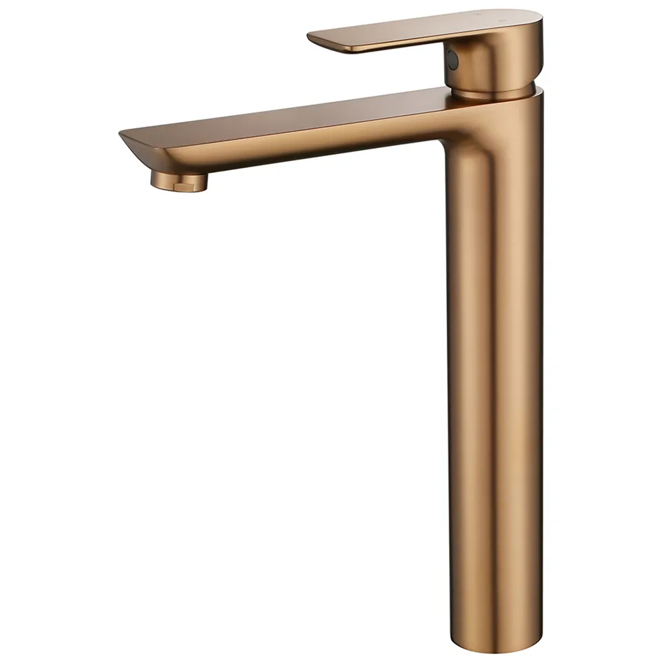 Single Hole Antique Brass Bathroom Brushed Gold Basin Mixer Table Copper Faucet For Basin Tap