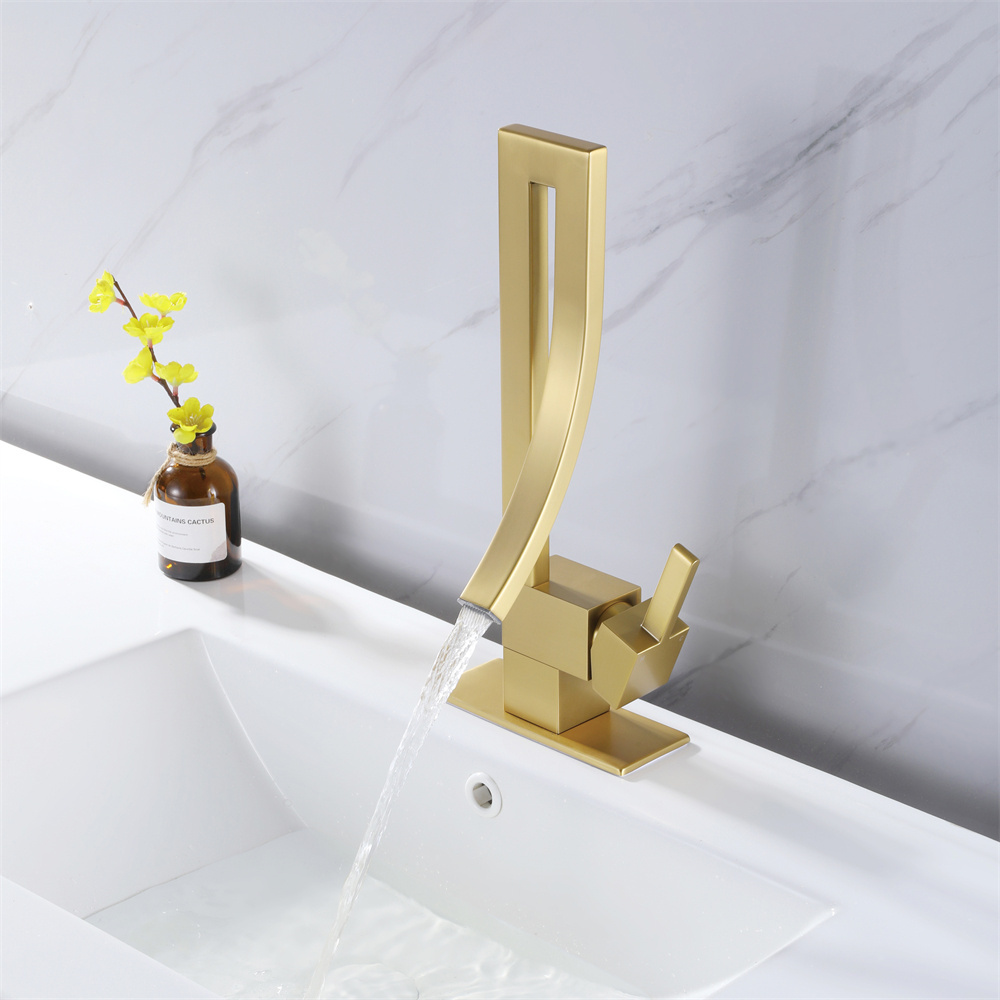 Unique Elephant Design Hot and Cold Water Bathroom Tap Deck Mounted Single Handle Chrome Brass Lavatory Wash Basin Faucet