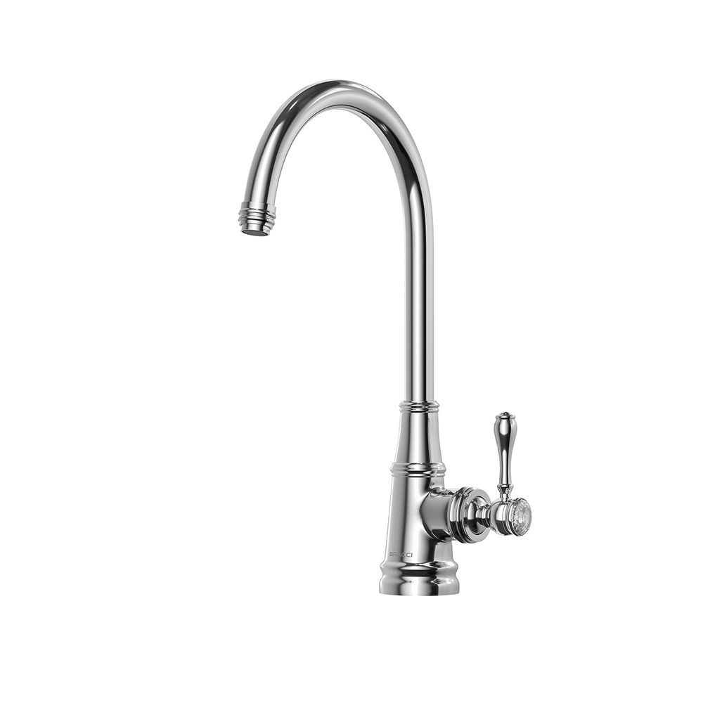 Antique Style Single Hole Deck Mounted Kitchen Mixer Brass Hot Cold Water Single Handle Kitchen Sink Faucet