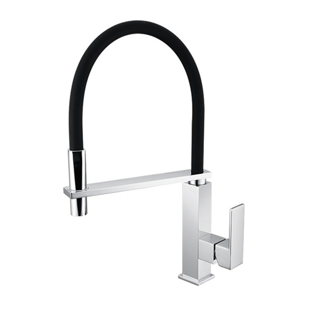 Modern Solid Brass Kitchen Tap Brushed Nickel Faucet Pull Down Single Handle Kitchen Taps Mixer