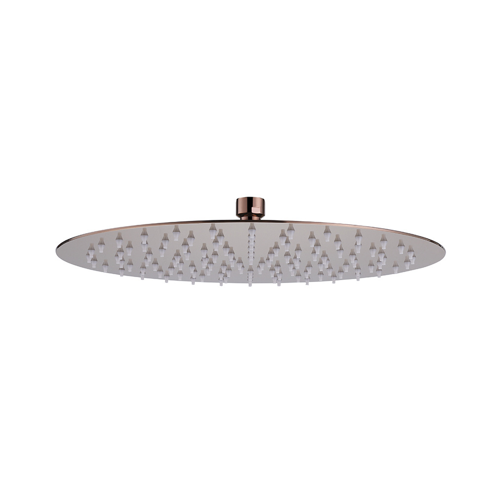 Luxury Antique Style Round Design Rose Gold Finish Brass Overhead Rainfall Shower Head