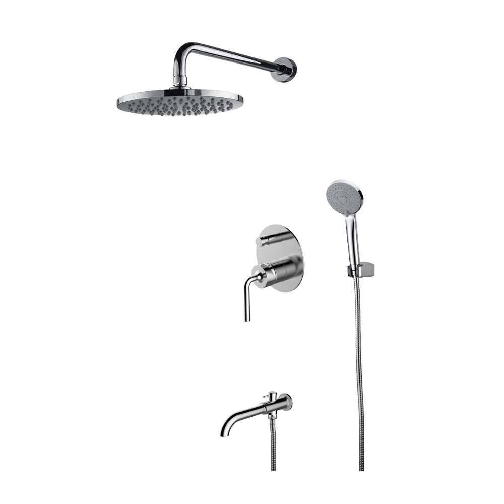 Aqua Gallery Dual Handle Wall Concealed 2 Way Shower Faucet