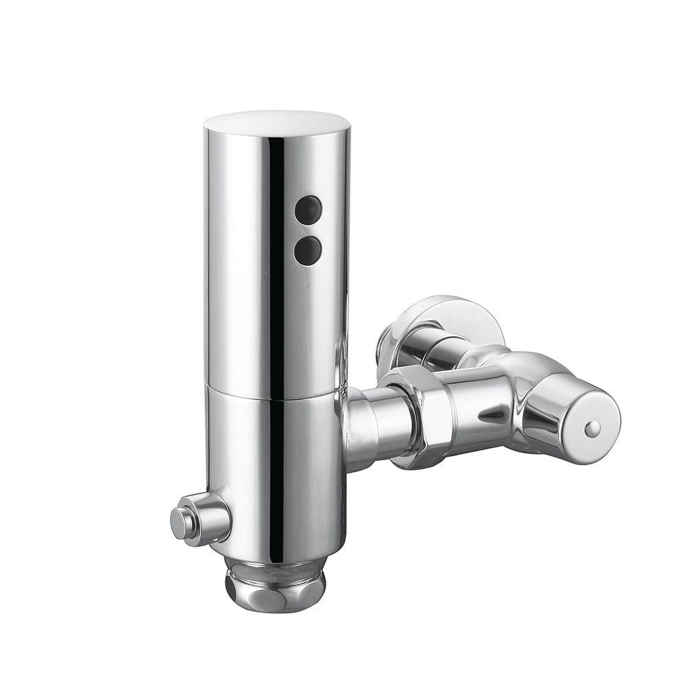 Chrome Finished Brass Urinal Sensor Flush Valve