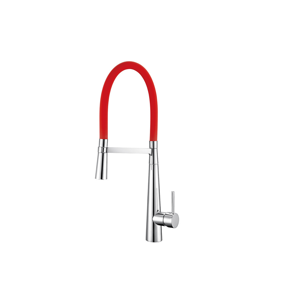 Brass White Color Pull Down Kitchen Sink Faucets Pull Out Spring Kitchen Faucets With Rubber Hose