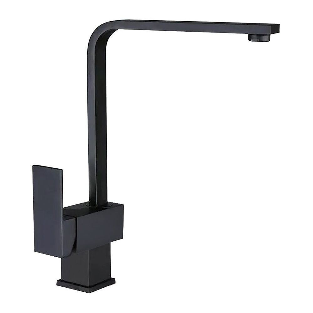 Matt Black Finished Solid Brass Sink Mounted Flexible Kitchen Faucet