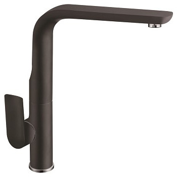 Matt Black Finished Solid Brass Sink Mounted Flexible Kitchen Faucet