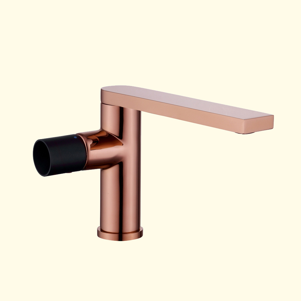 Boutique Solid Brass Single Handle Long Neck Hand Wash Bathroom Faucet