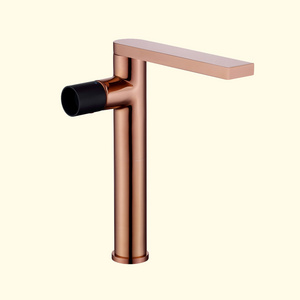 Boutique Solid Brass Single Handle Long Neck Hand Wash Bathroom Faucet