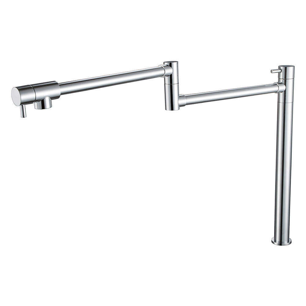 Brush Nickel Finished Solid Brass Wall Mounted Pot Filler Kitchen Faucet