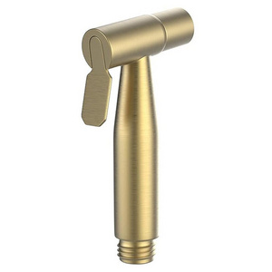 Round Shape Brushed Gold Shattaf Shower Sprayer Bathroom Washing Wares Brass Bidet and Toilet Spray Shattaf Hand Shower