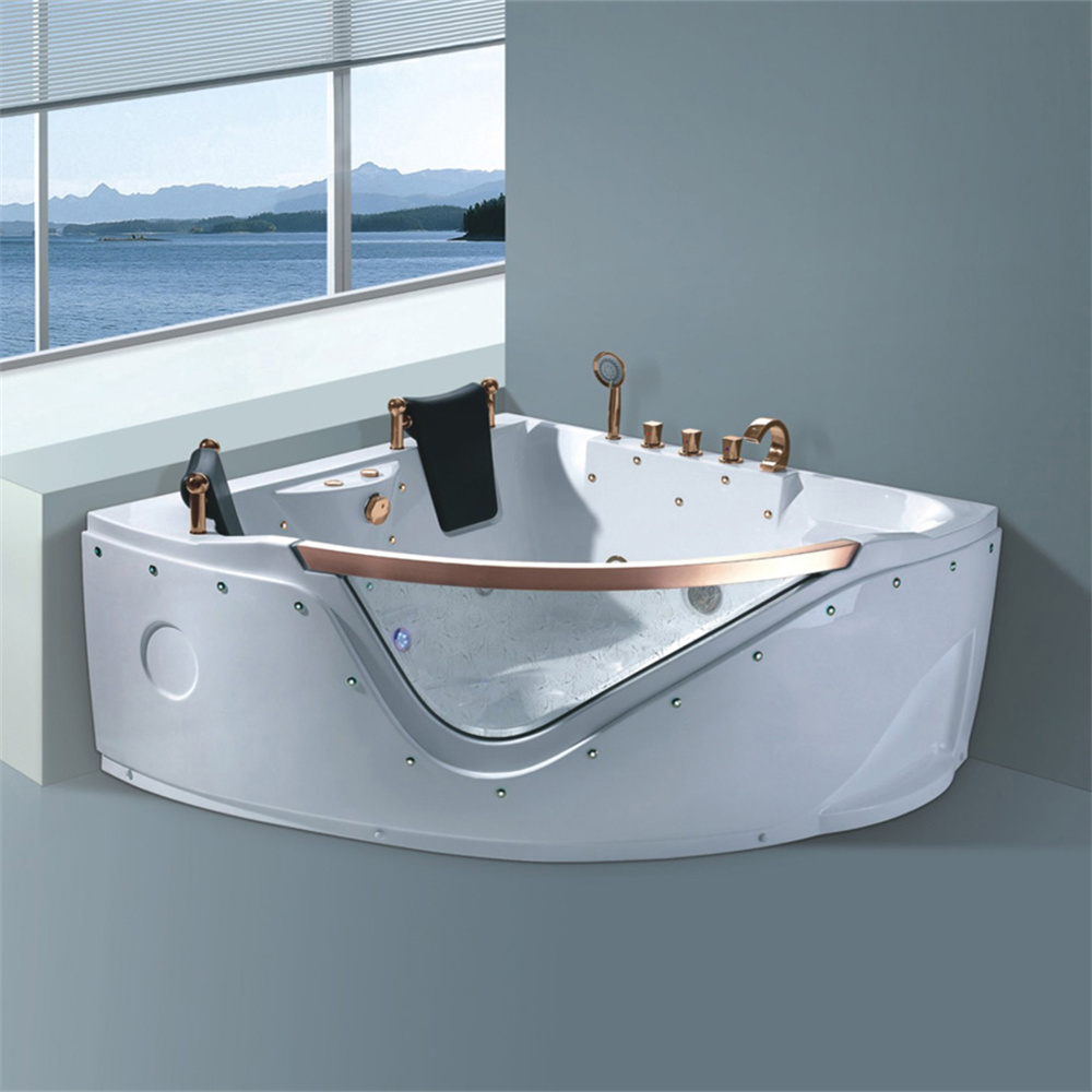 European Jacuzzier Corner Massage Bathtub Cheap Price Whirlpool Bathtub For Whole Sale Modern Freestanding Bathtub