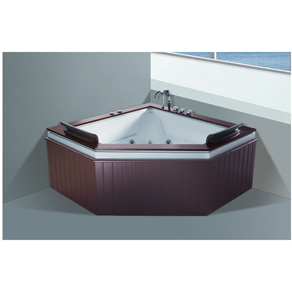 Rectangular Soaking Acrylic Massage Embedded Bathtubs with Lighting and TV