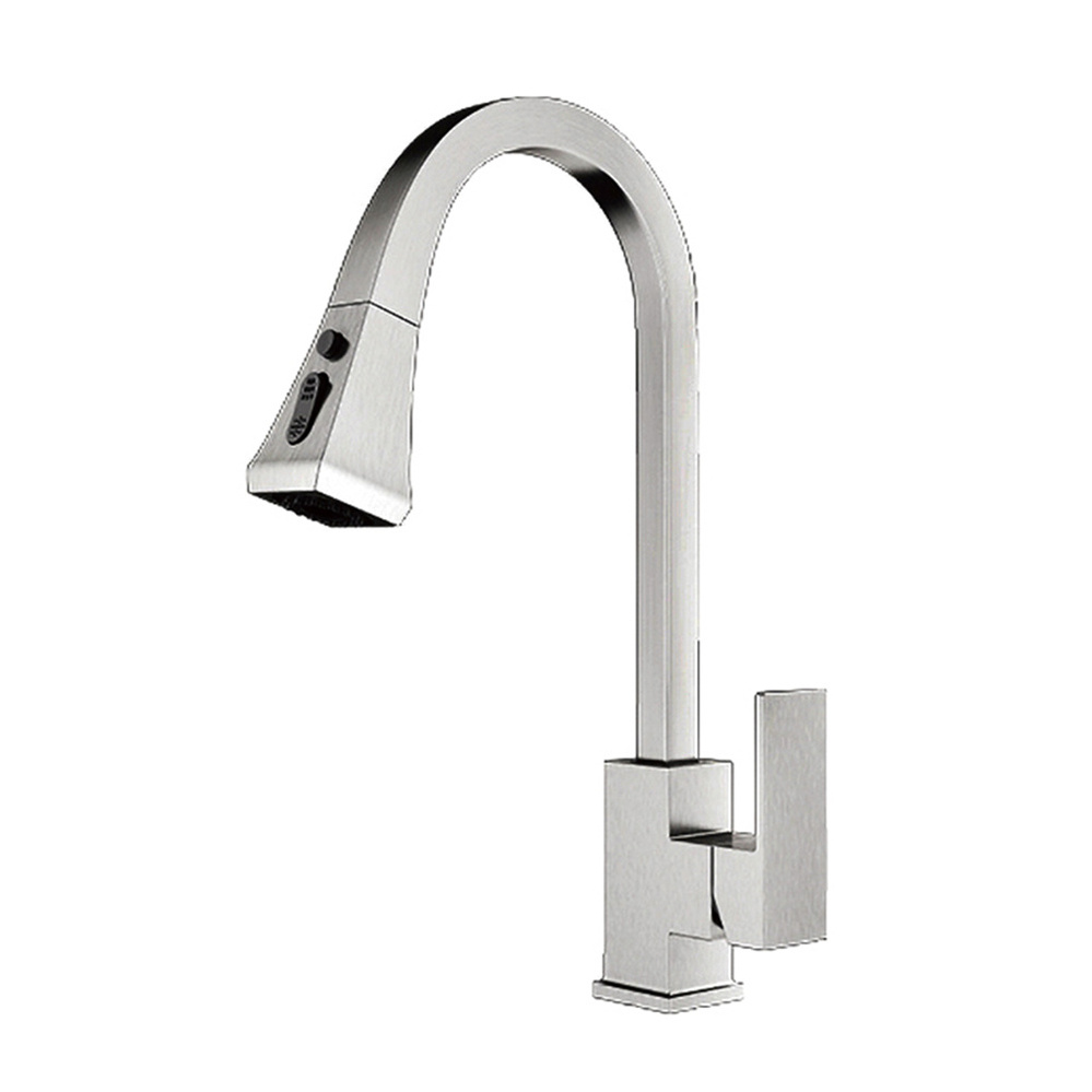 Hot Cold Water Taps Black Pull Out Kitchen Faucets