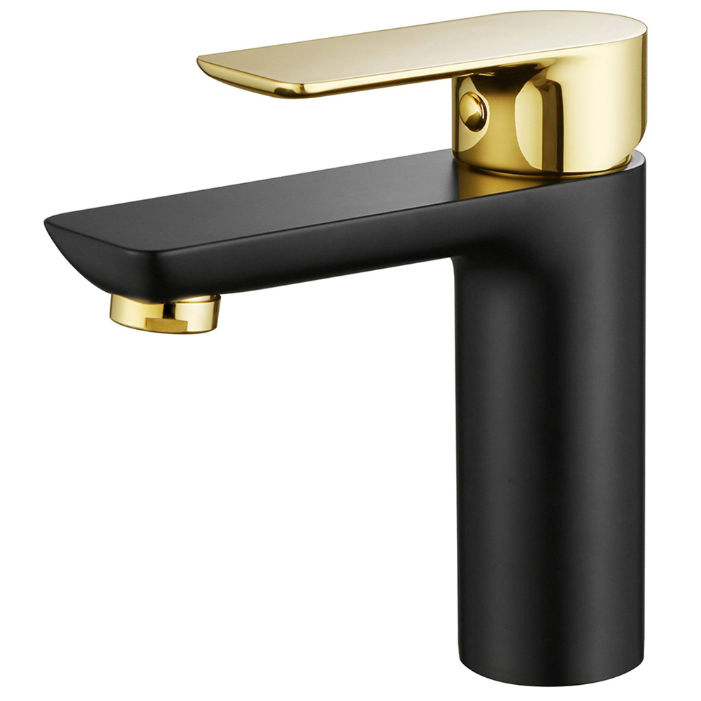 Modern Simple Design Cheap Solid Brass Gun Grey UPC Approval Basin Taps Bathroom Sink Faucets