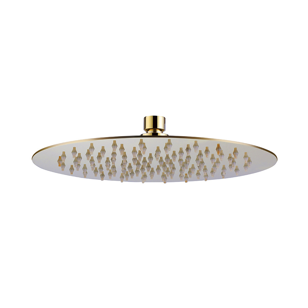 Luxury Antique Style Round Design Rose Gold Finish Brass Overhead Rainfall Shower Head