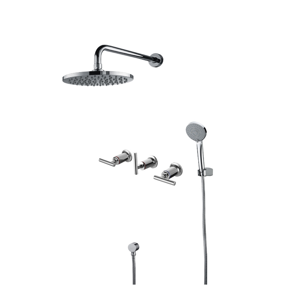 Aqua Gallery Dual Handle Wall Concealed 2 Way Shower Faucet