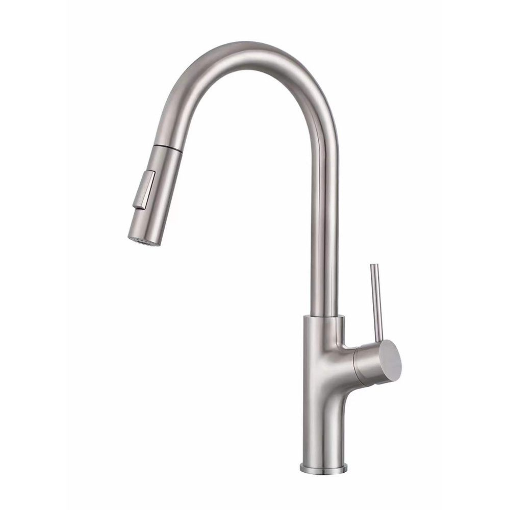 Gun Metal Finished Brass Single Hole Deck Mounted Single Handle Hot Cold Water Tap Kitchen Sink Faucet