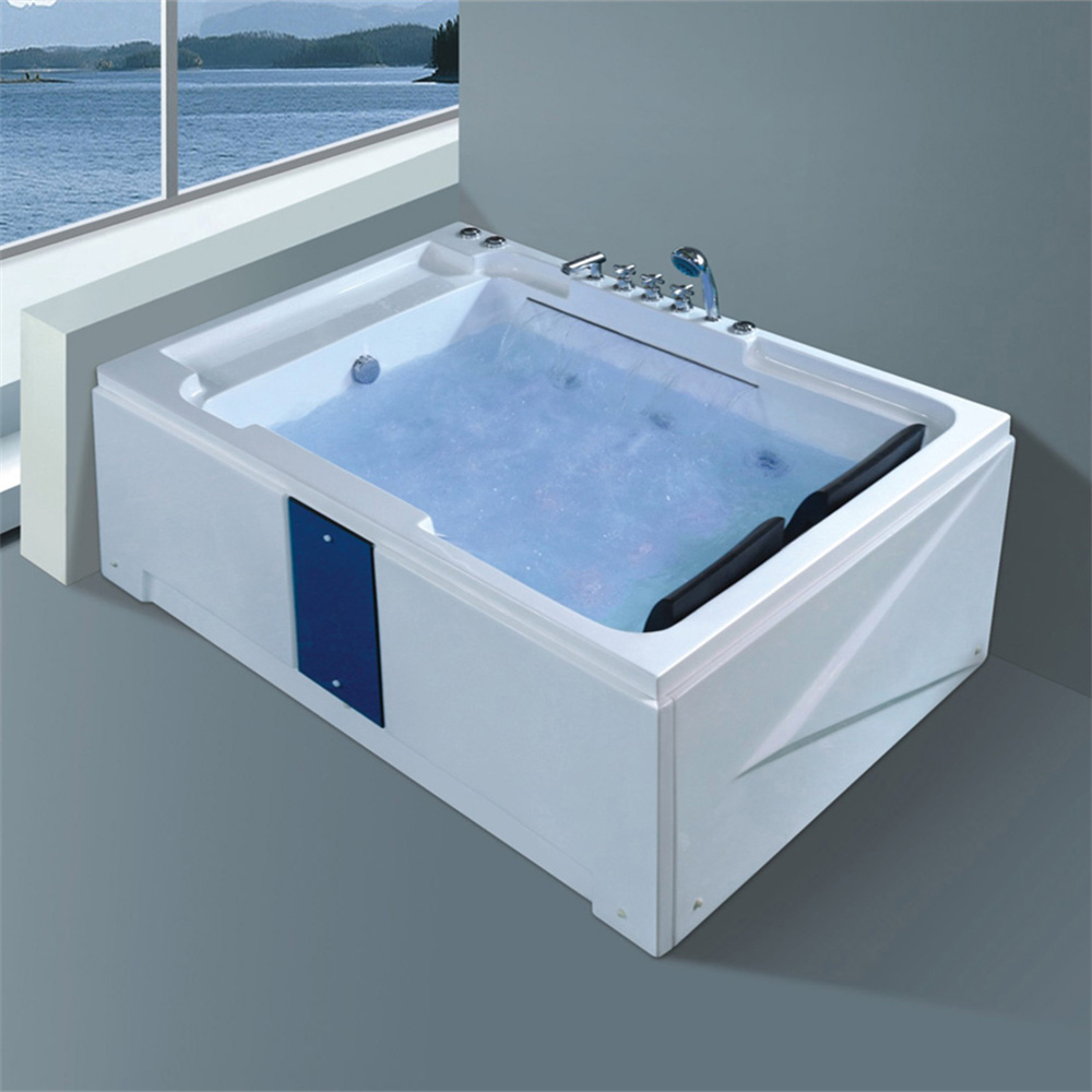 Rectangular Custom Made Size Modern Acrylic Bath Tub White Massage Bathtub Design