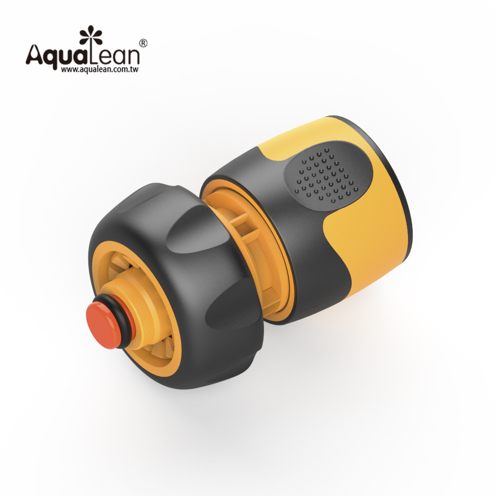 Aqualean quick coupling 18 mm TPR garden hose connector with stop