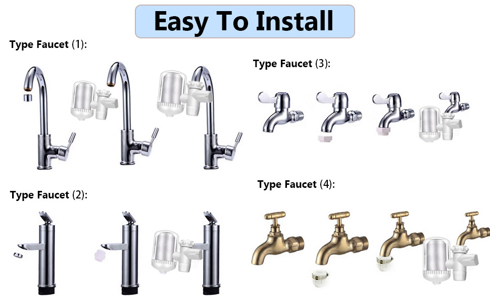 2023 Free Sample Faucet Water Filter Tap for kitchen Sink Household Water Purifier Filter Faucet