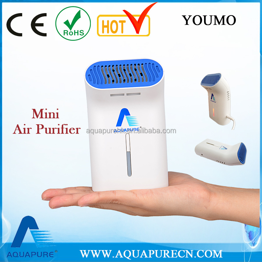 Battery or USB powered Mini Ozone Air Purifier for car and home use