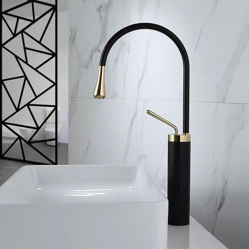 White FashionTall countertop Mounted water Faucet for bathroom