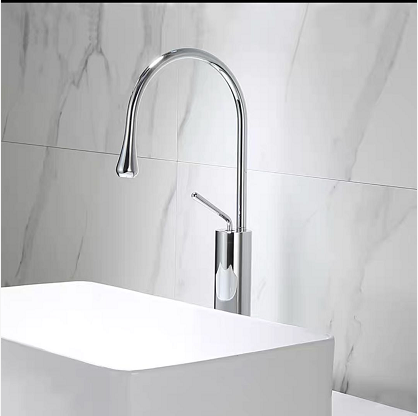 White FashionTall countertop Mounted water Faucet for bathroom