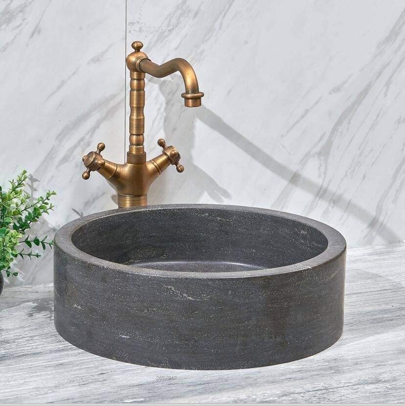 Blue Marble Limestone Chinese Cheap Natural Stone Wash Basin