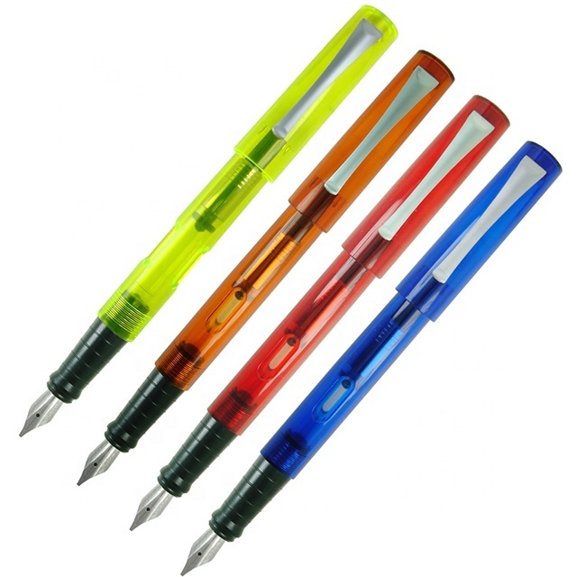 Luxury Plastic Fountain Pen With Ink Cartridges