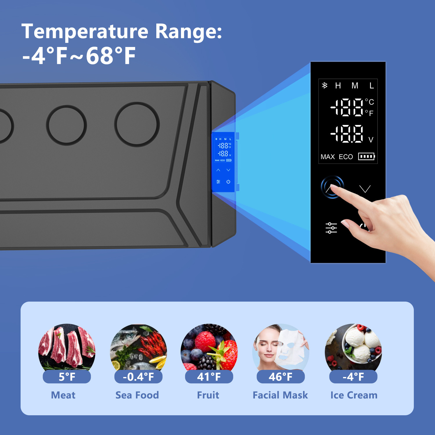 CR50 Aquart 50L  Dual-Zone Rechargeable Fridge Mini Portable Car Refrigerator 12v Refrigerator Compressor