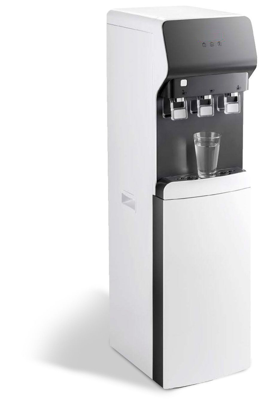 AQUART BY530-1 Magic Alkaline Glass Smart Plastic Water Dispenser for Household with Mini Fridge