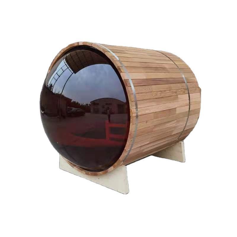 Outdoor Traditional Steam Barrel Sauna Outdoor Room 3-4 Persons Outdoor Barrel Sauna