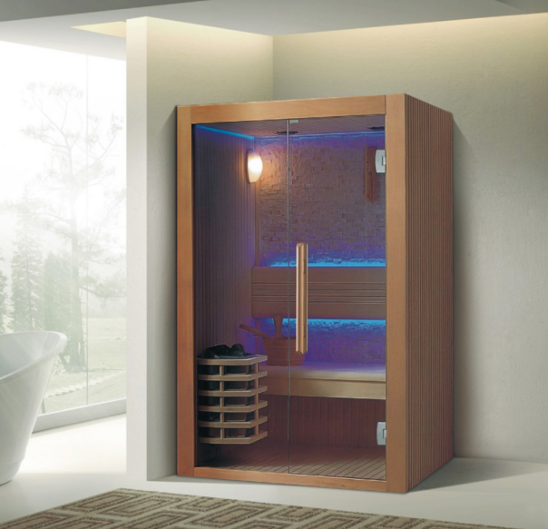 Indoor luxury sauna room 4-6 person hemlock wood sauna