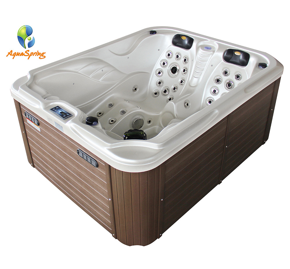 Aquaspring spas 3 person balboa hot tub and led light