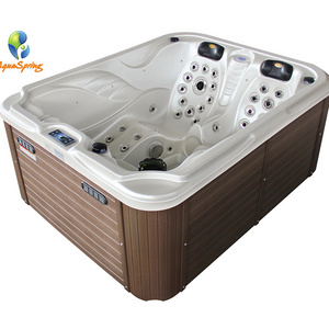 Aquaspring spas 3 person balboa hot tub and led light