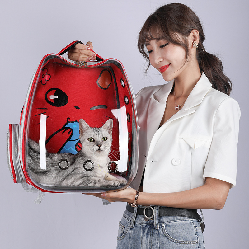 Transparent Bubble Bag Small Dog Backpack Carrier Space Capsule Pet Carrier for Hiking Travel