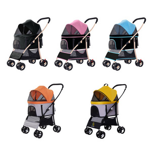 Large Pet Stroller Luxury Folding Outdoor Dog Strollers Trolley Pet Stroller Pet Cats Dogs Buggy