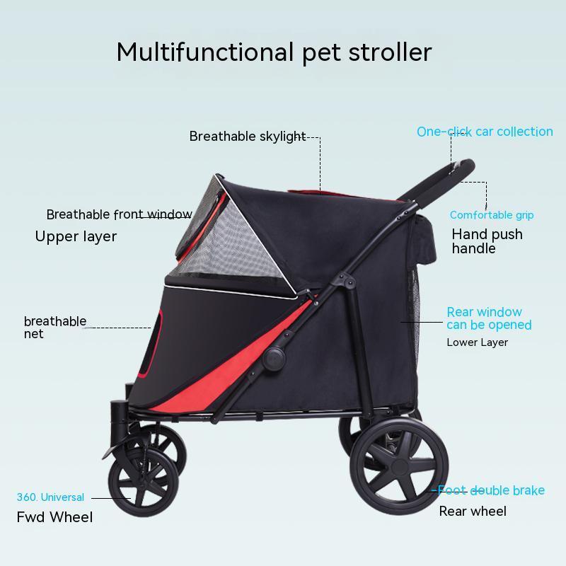 Heavy Duty Jogger Pet Stroller Pet Gear for Single or Multiple Dogs/Cats