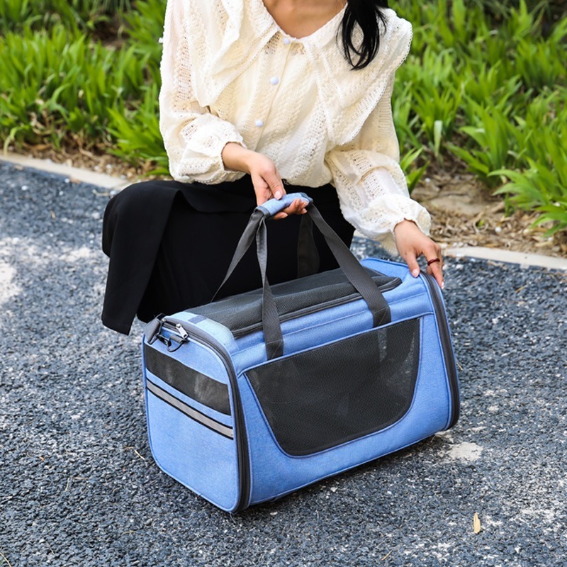 Airline Approved Pet Cat Dog Carrier With Wheels Rolling Pet Carrier With Telescopic Handle