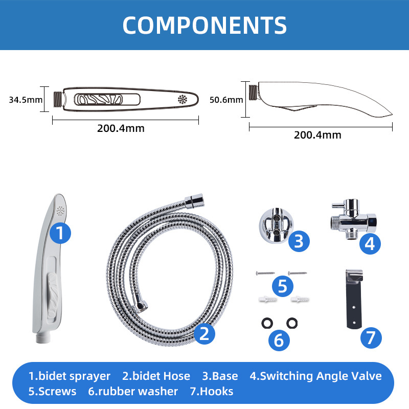 Bathroom Cleaning Toilets Shattaf Spray, New Design Ressurized Bidet Shower, Hot Selling Handy Care Hand Bidet