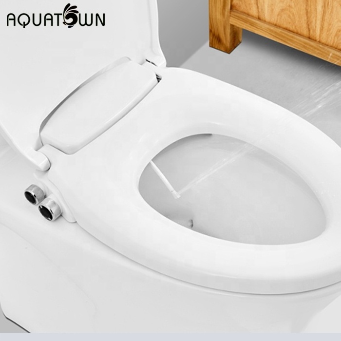 Hot Selling Clean Anus Shattaf Toilet Seat Cover, Sanitary Ware Hot and Cold Water Round Shape Bidet Toilet Seats For Disabled