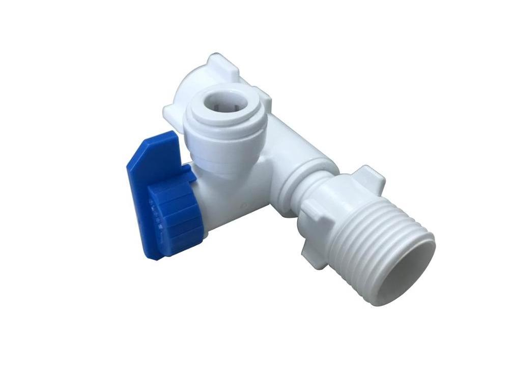 Plastic Feed Water Adapter with Ball Valve 3/8