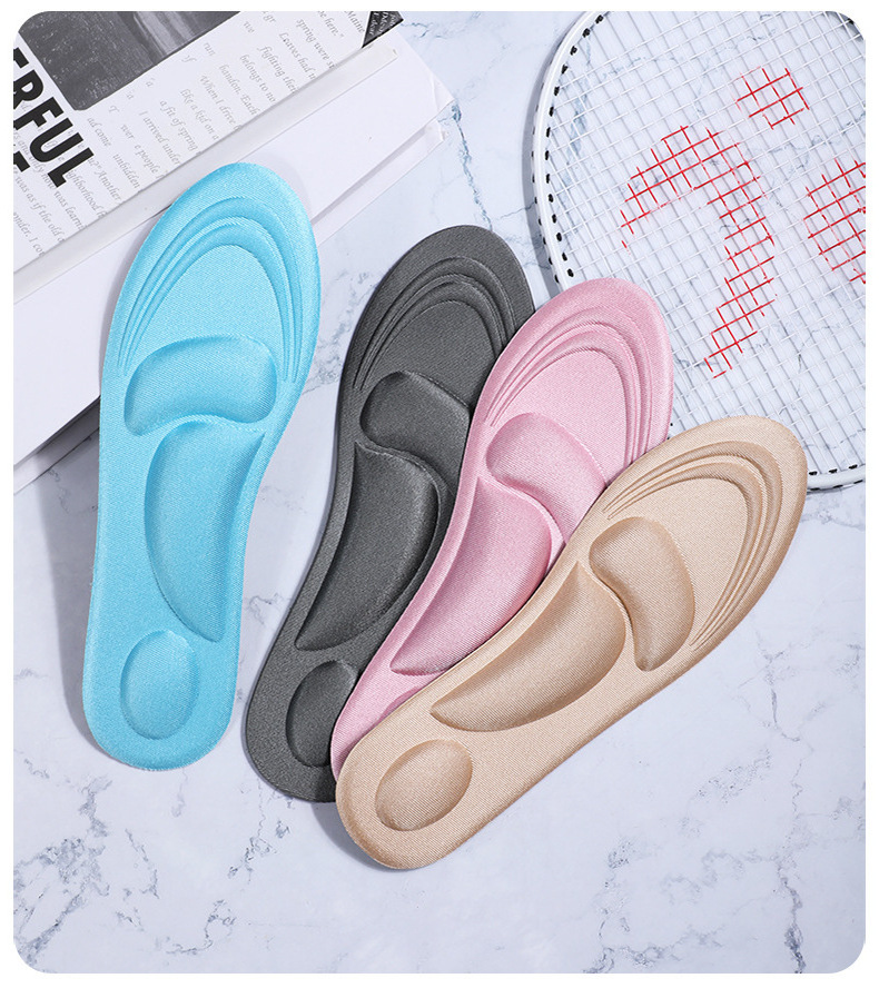 4d arch correction sports insole for men and women breathable sweat absorbing shock-absorbing anti-skid deodorant