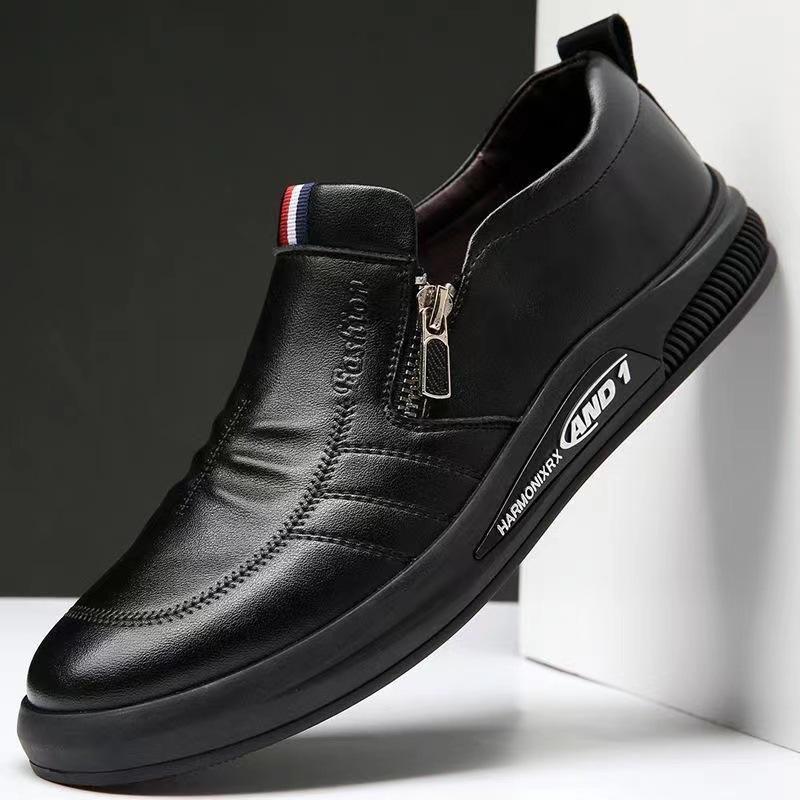 2024 Wholesale Cheap Fashion Slip-on Walking Driving Office Business Soft Sole PU Leather Formal Dress Men's Flat Casual Shoes