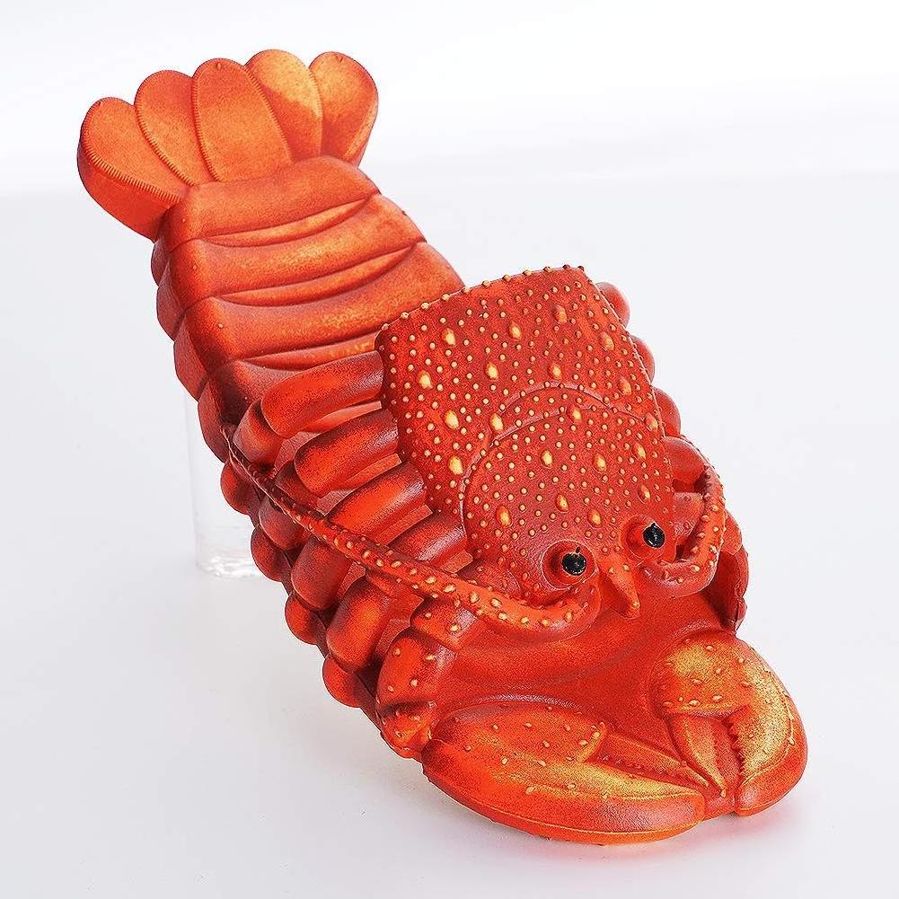 Creative Non-Slip Couples Sandals Cute Cartoon Lobster Slippers Beach Slippers funny slippers