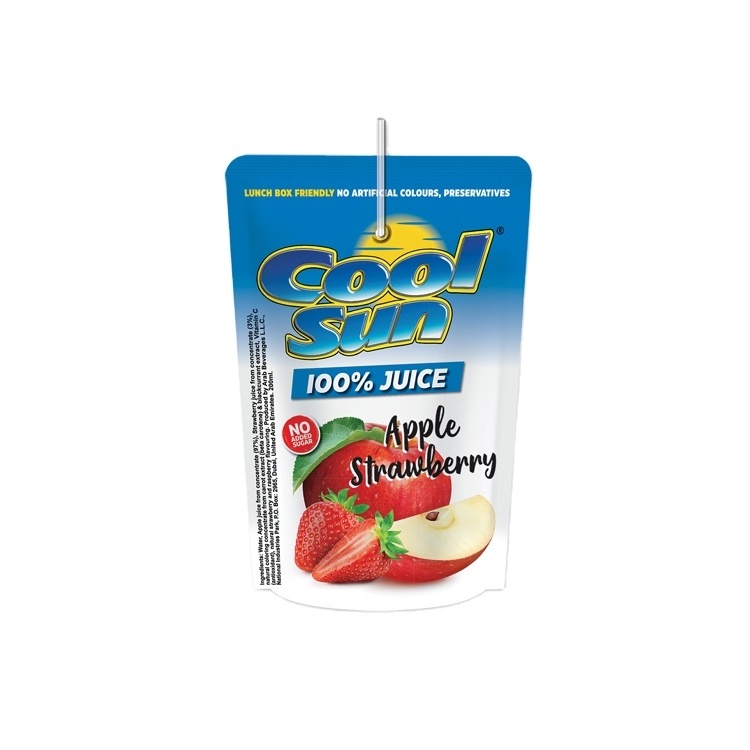 Strawberry 100% juice 200ML By Cool-Sun 200ML produced from concentrate High Quality From UAE